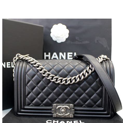 small black chanel boy bag|Chanel boy bag for sale.